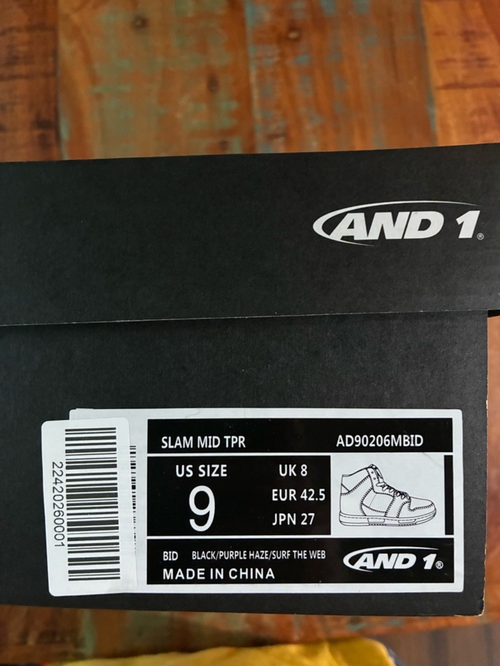 And1 Slam Mid Top Court Shoe Mens 9 Eur 42.5 - Picture 11 of 11
